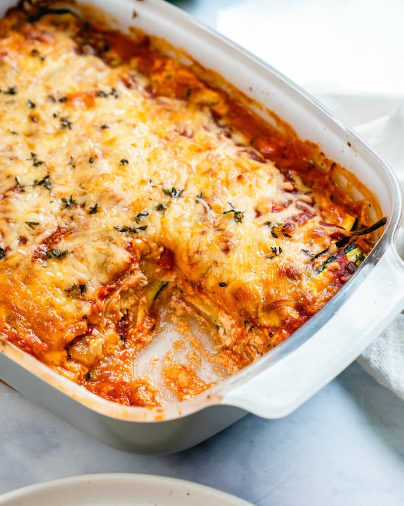 Zucchini lasagna in pan