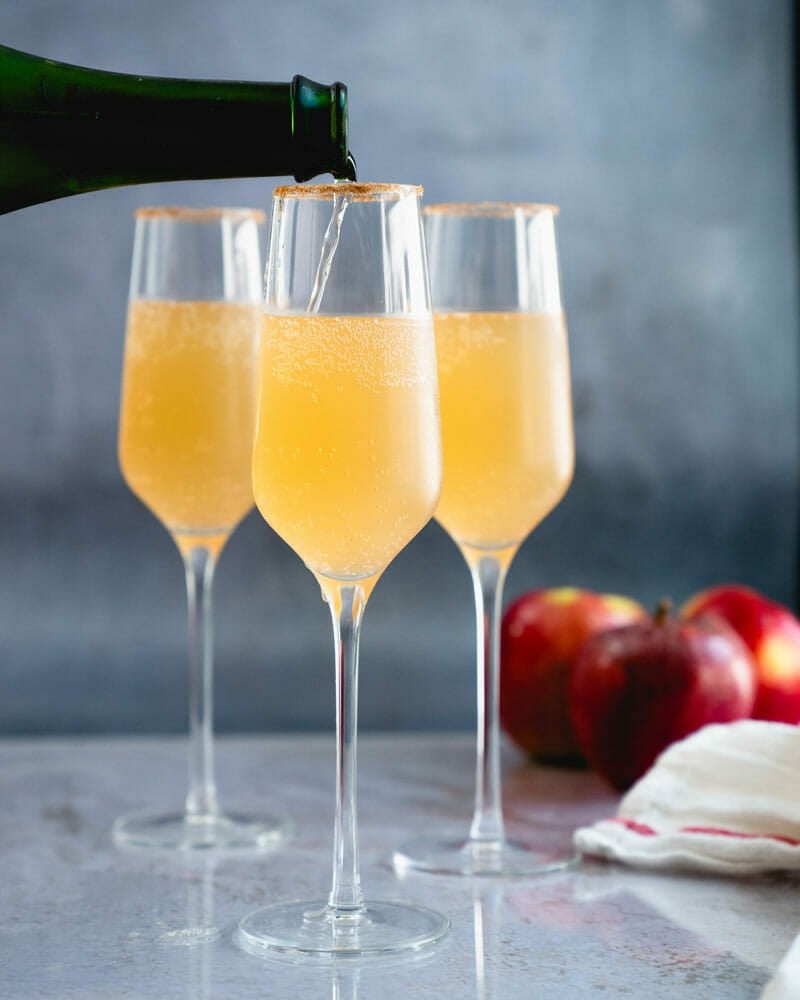 Apple cider mimosas