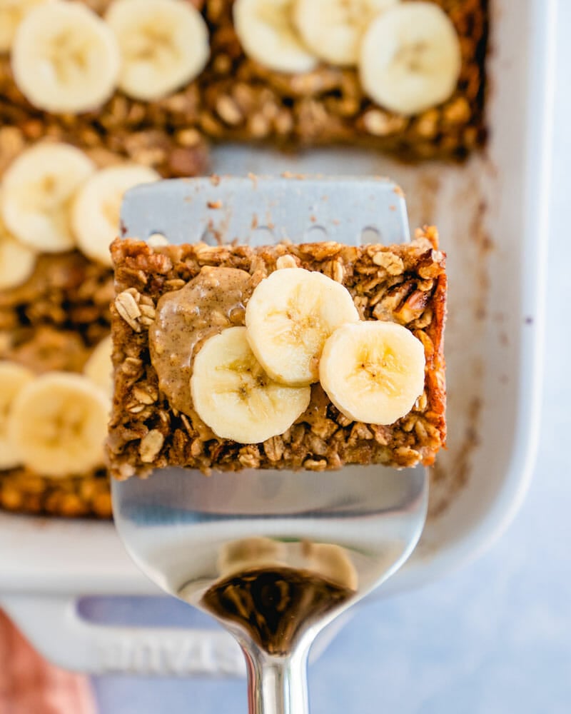 Healthy banana baked oatmeal