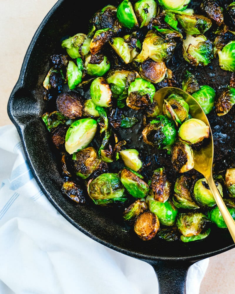 Fried Brussels sprouts