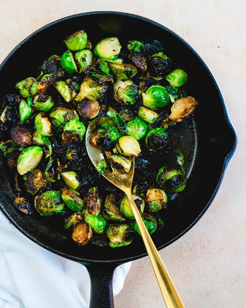 Pan Fried Brussels sprouts