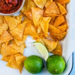 Homemade corn tortilla chips