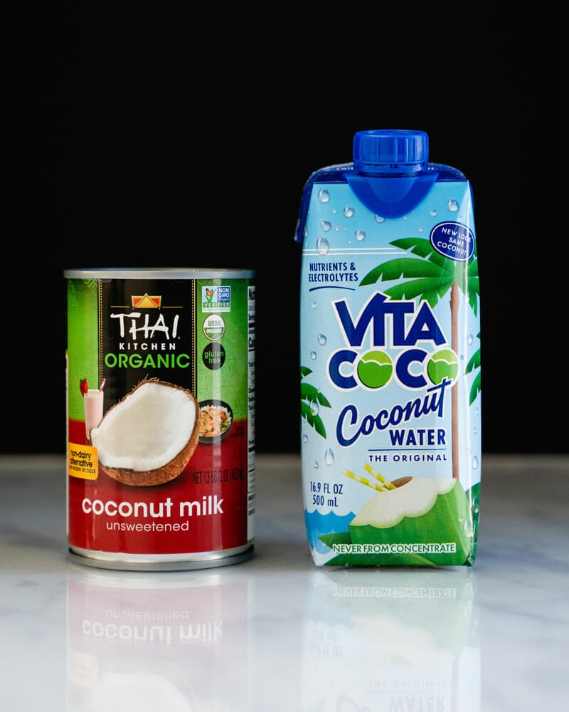 Coconut milk vs coconut water