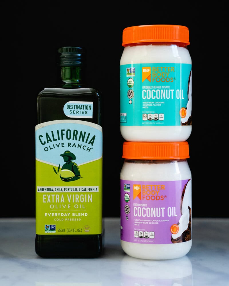 Coconut oil vs olive oil