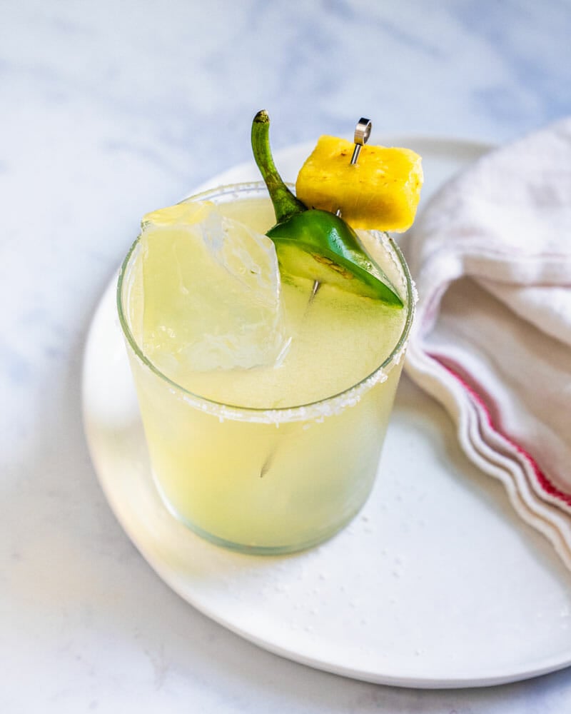Pineapple jalapeno margarita