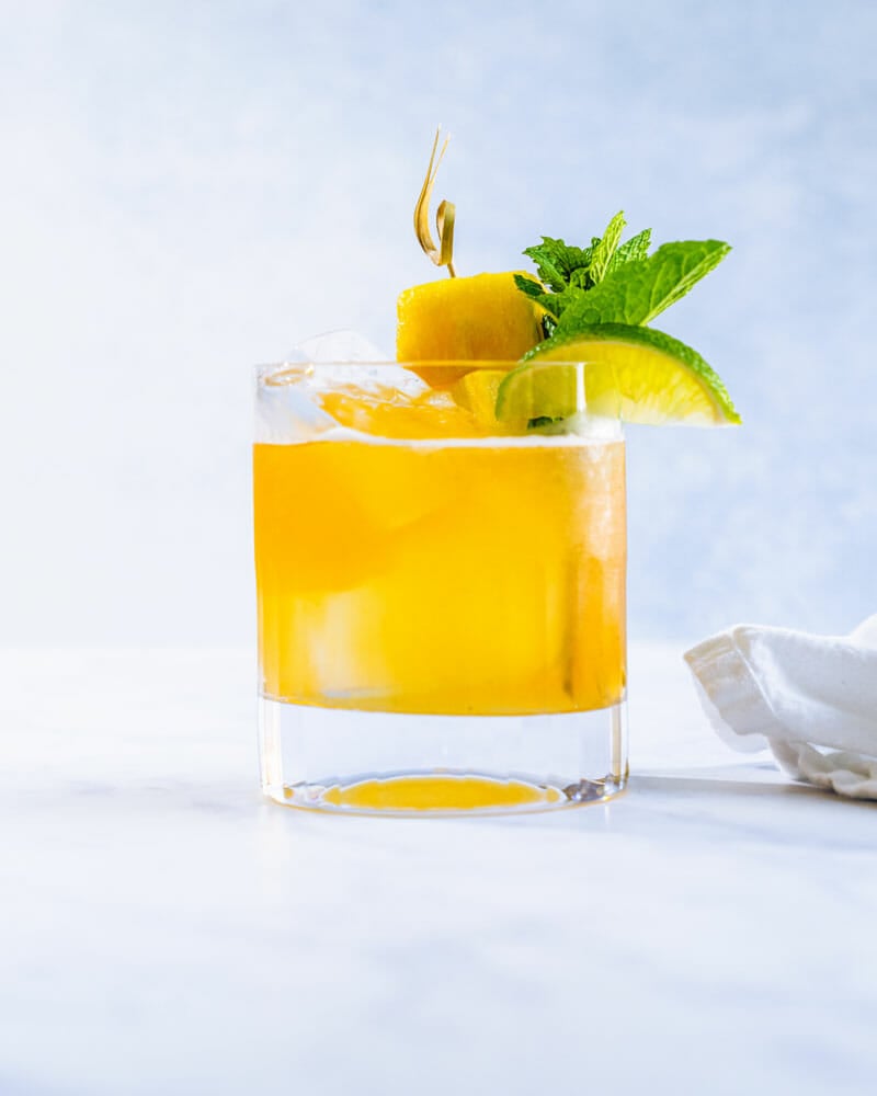 Pineapple rum cocktail