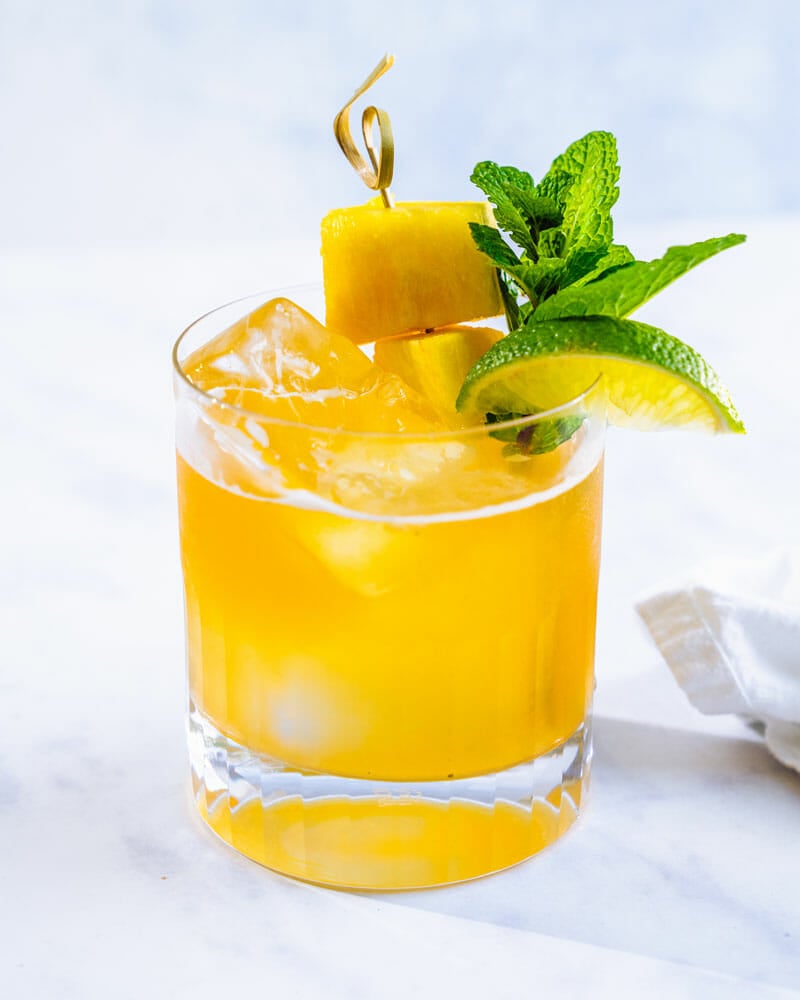 Pineapple rum cocktail