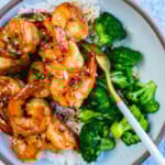 Shrimp and broccoli