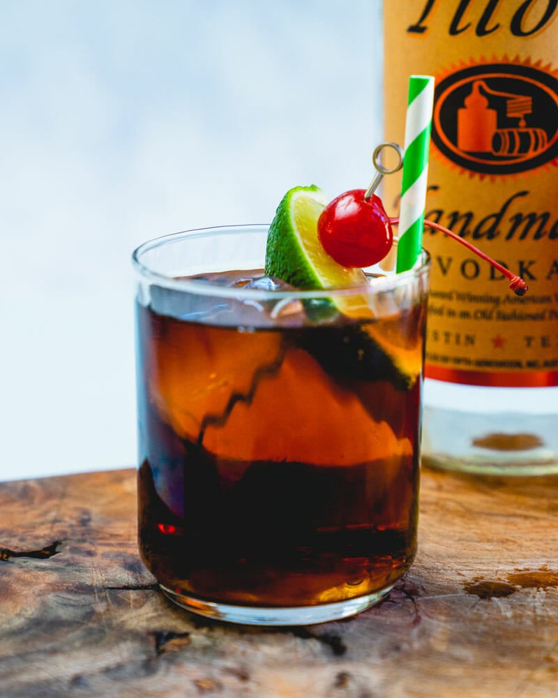 Vodka and coke drink