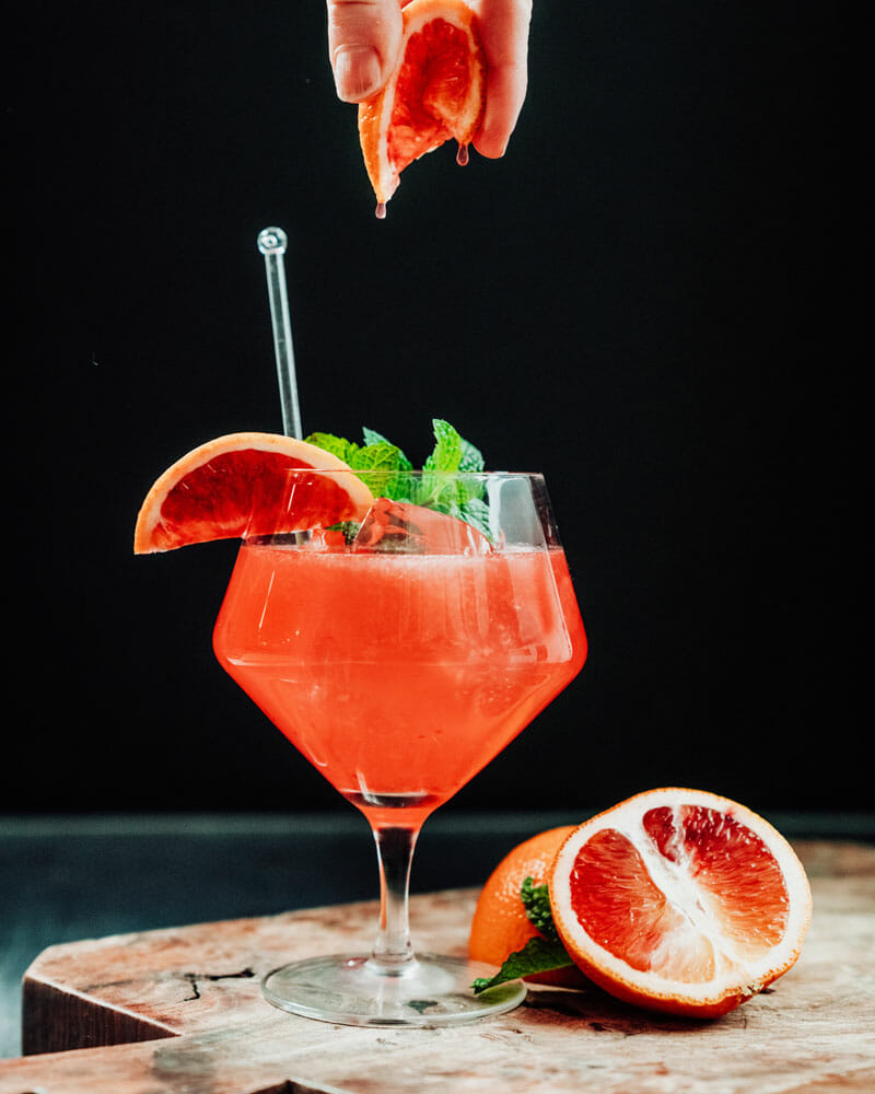 Blood orange cocktail