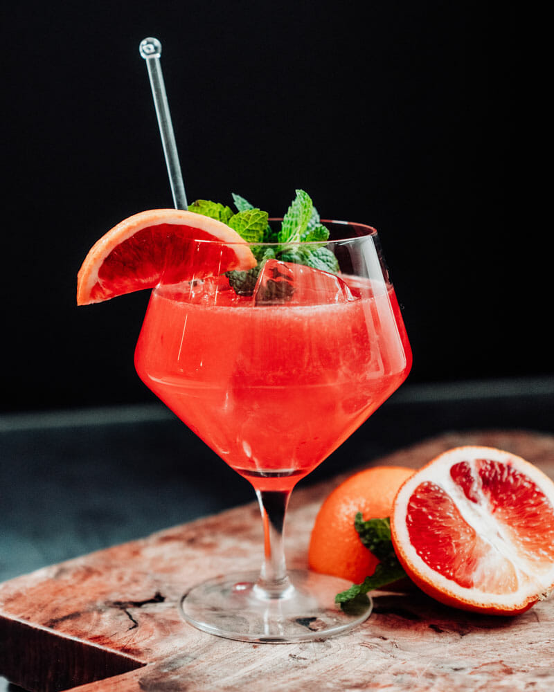 Blood orange cocktails