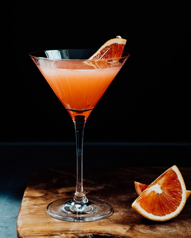 Blood orange martini