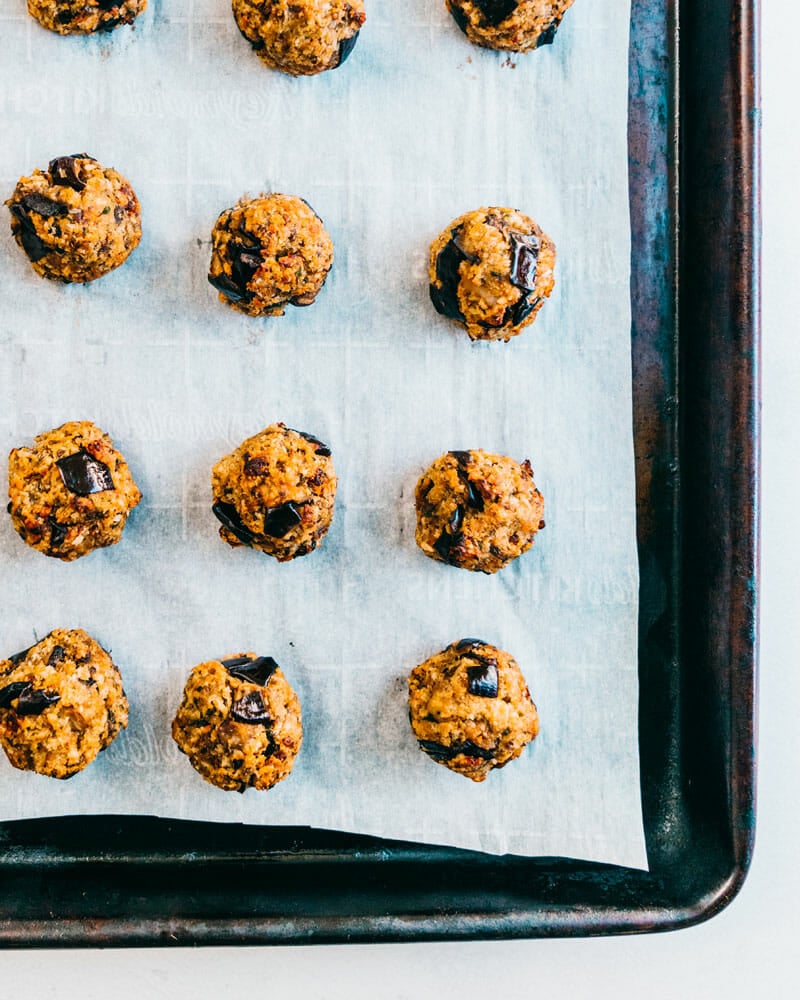 Eggplant meatballs recipe