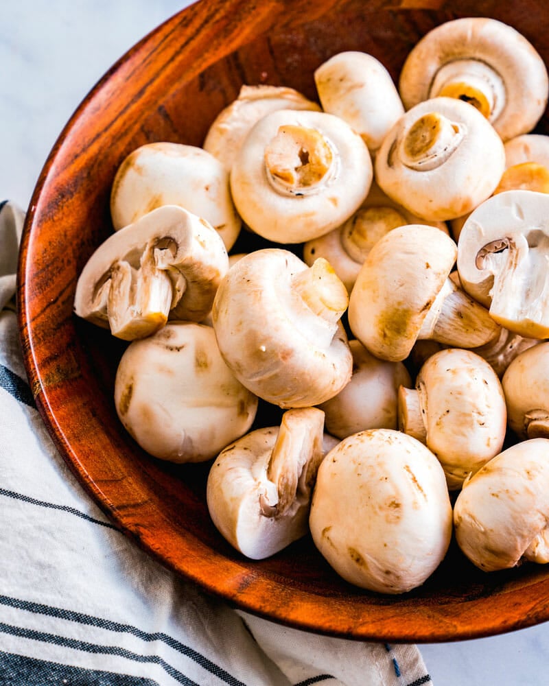 White mushrooms