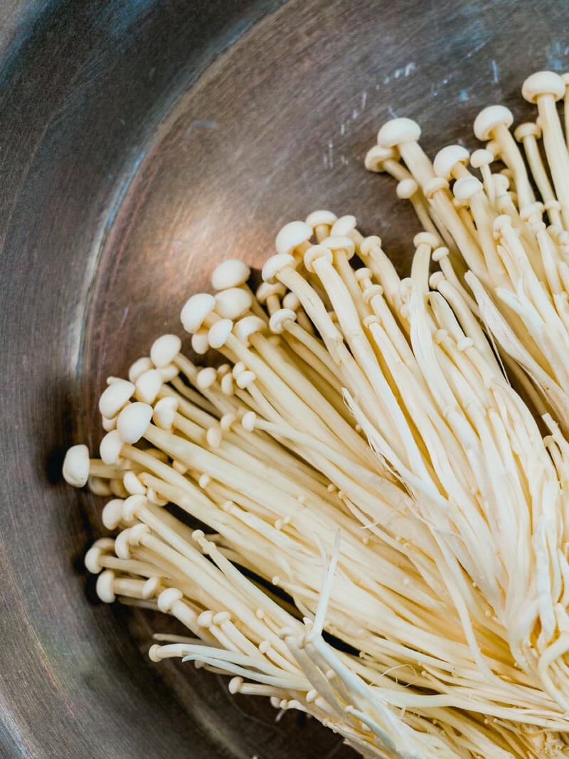 Enoki mushrooms