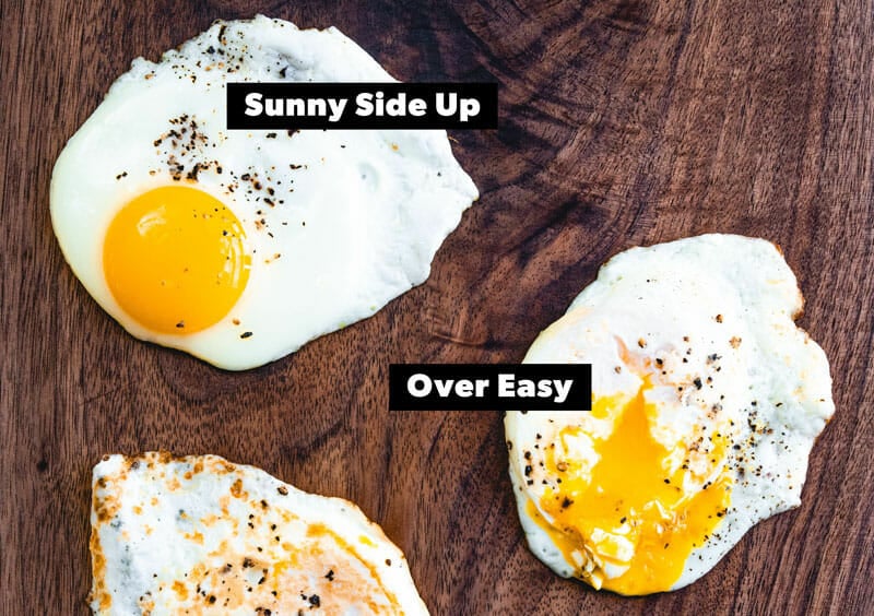 Sunny side up vs over easy