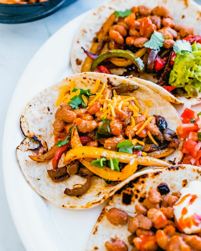 Fajitas on the grill