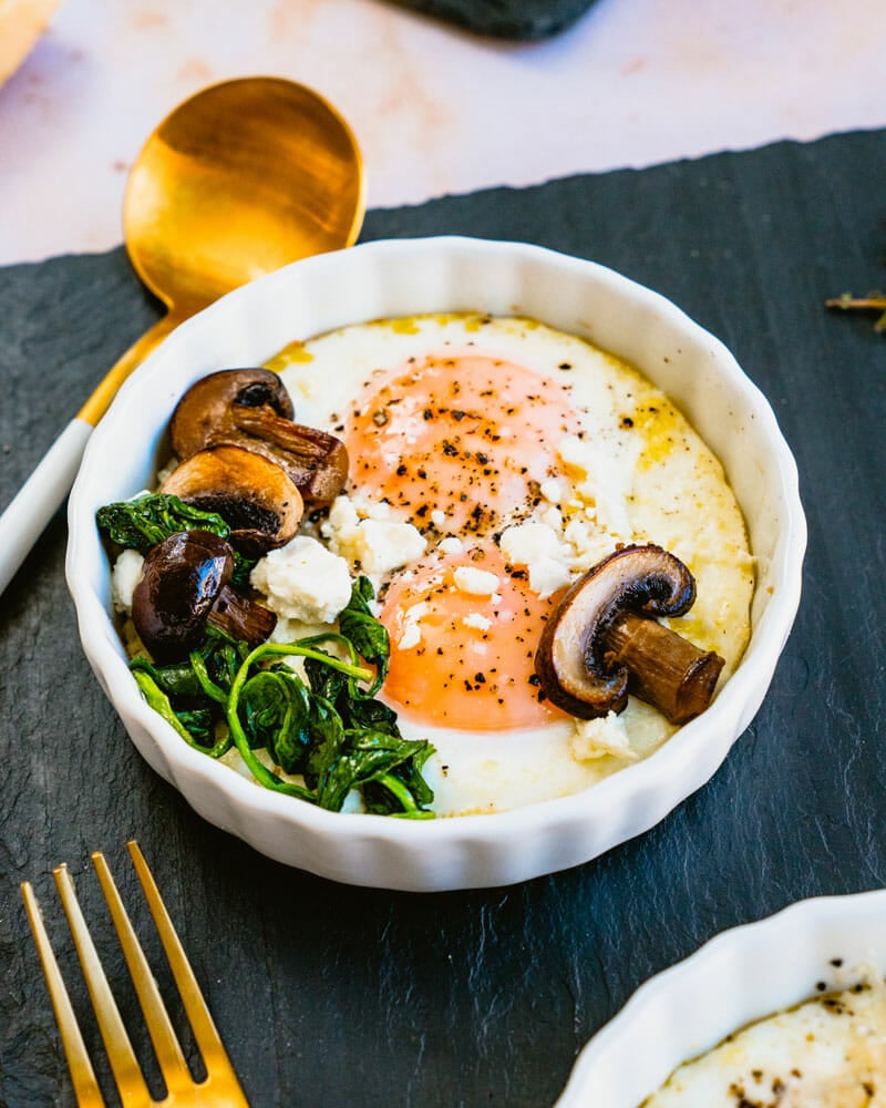 Oven baked eggs