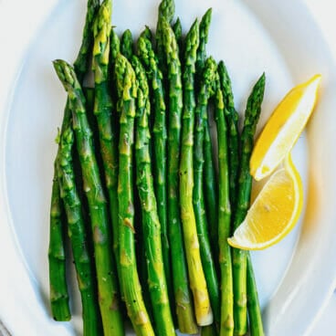 Boiled asparagus