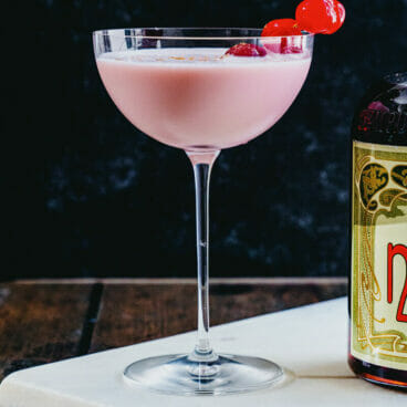 Pink squirrel cocktail