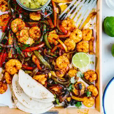 Shrimp fajitas