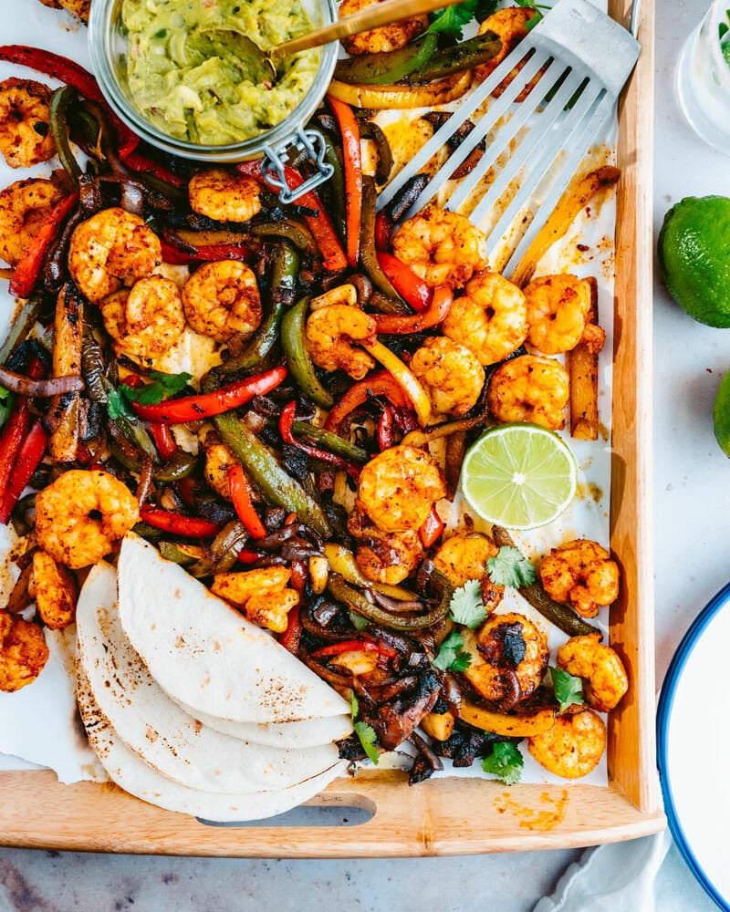 Shrimp fajitas