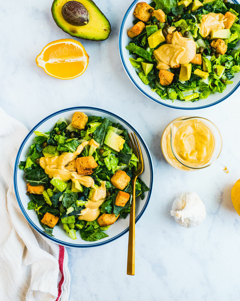 Vegan Caesar salad