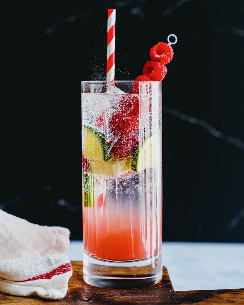 Raspberry lime rickey