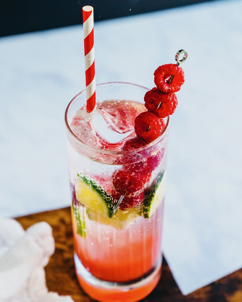 Raspberry lime rickey