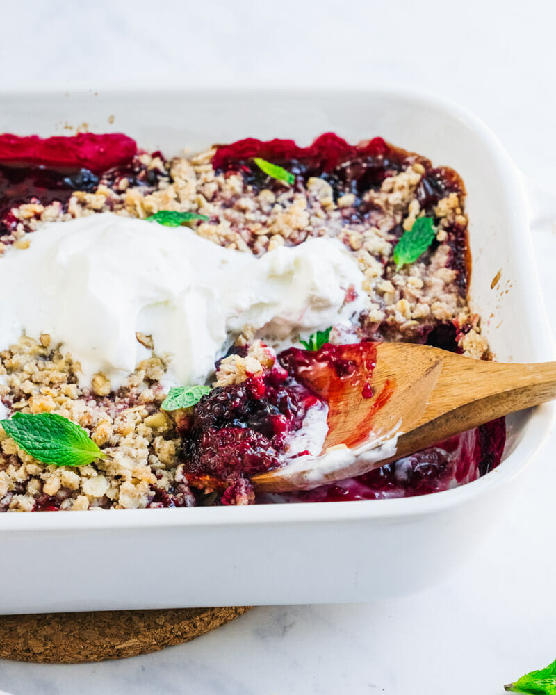 Blackberry crumble