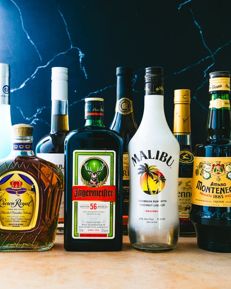 Types of alcohol and liquor names