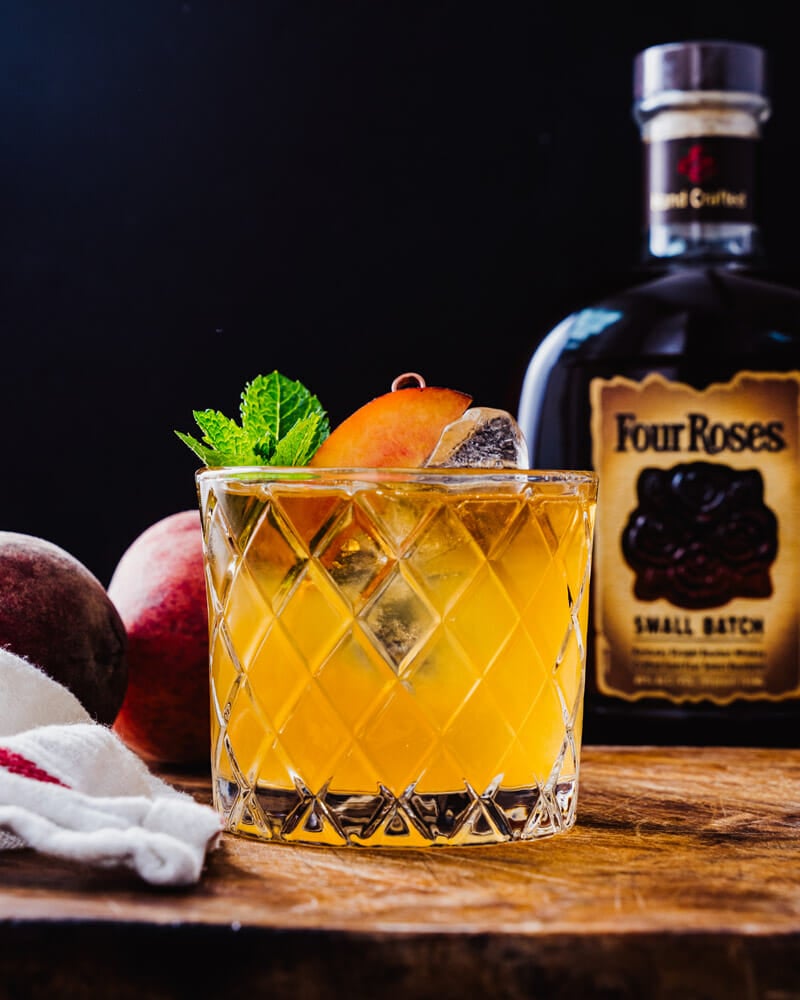 Peach Bourbon cocktail
