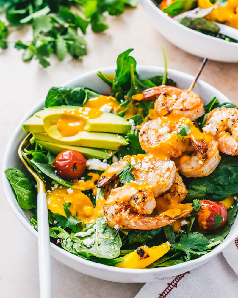 Grilled shrimp salad