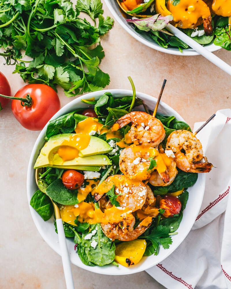Grilled shrimp salad
