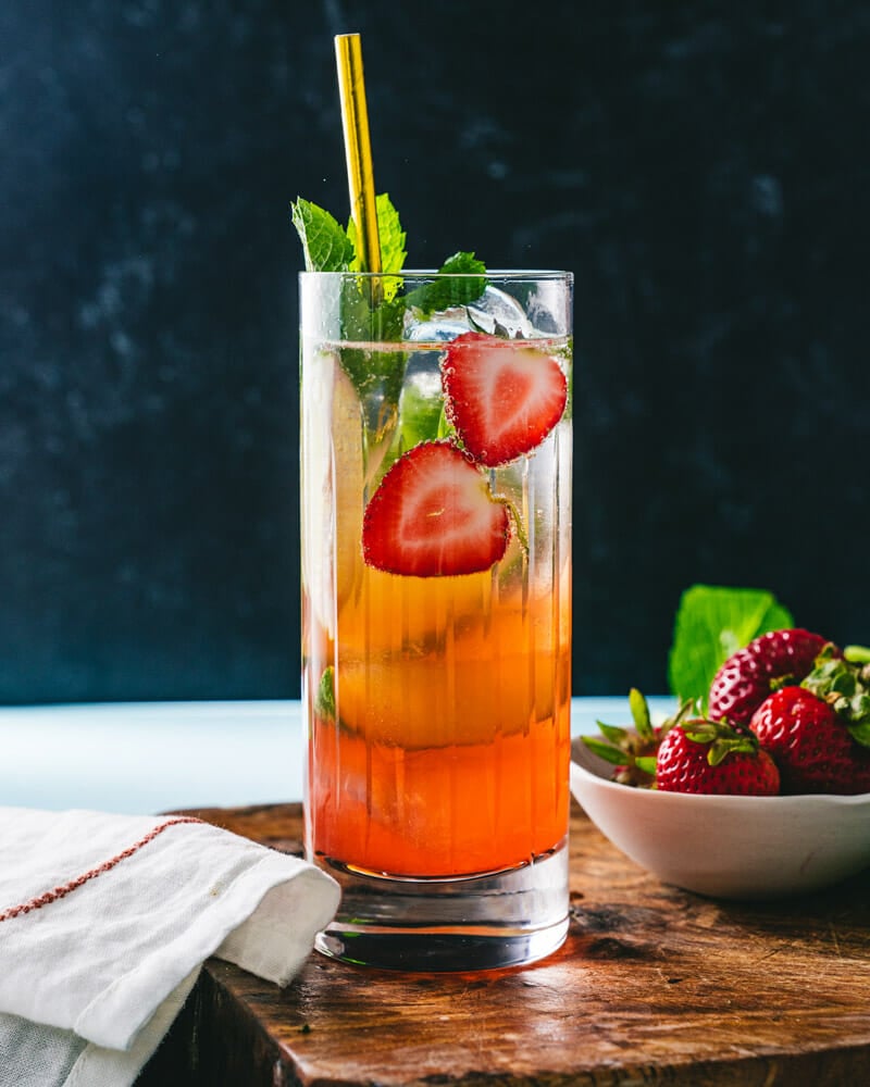 Strawberry vodka cocktail