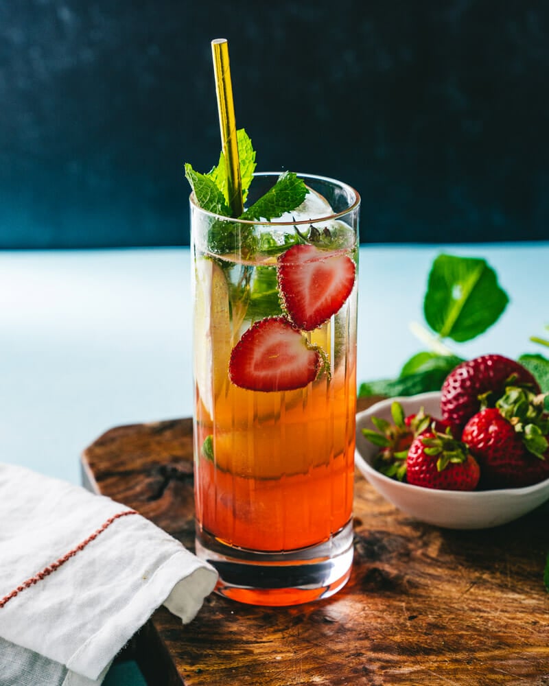 Strawberry vodka cocktail