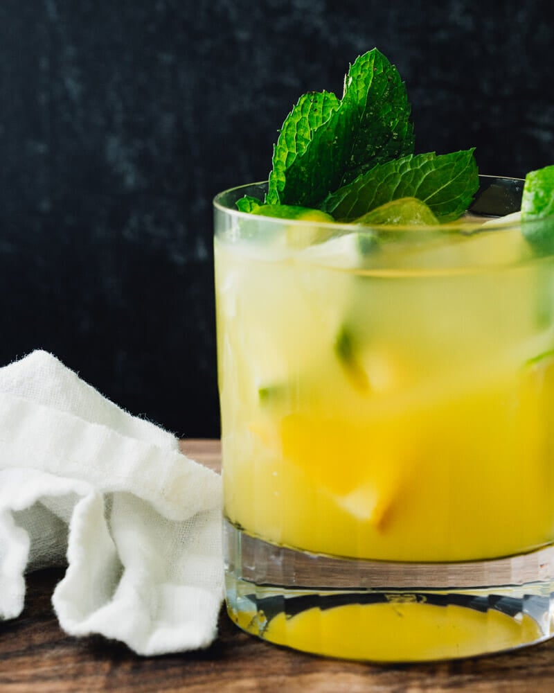 Tequila and pineapple juice