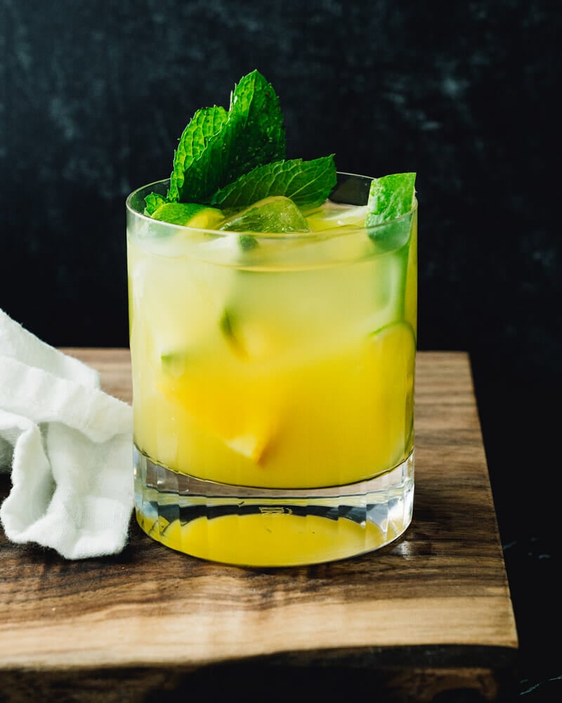 Tequila and pineapple juice
