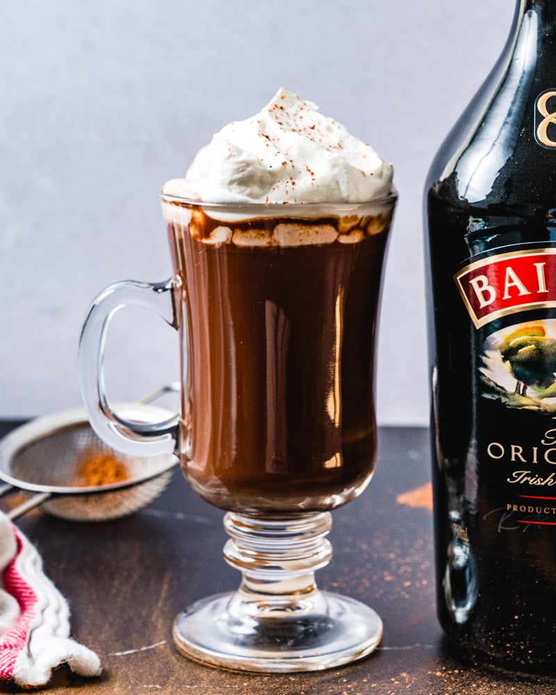 Spiked hot chocolate with Baileys