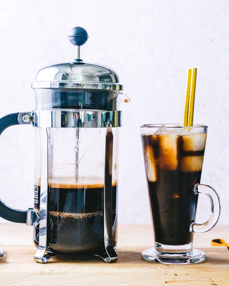 French press iced coffee