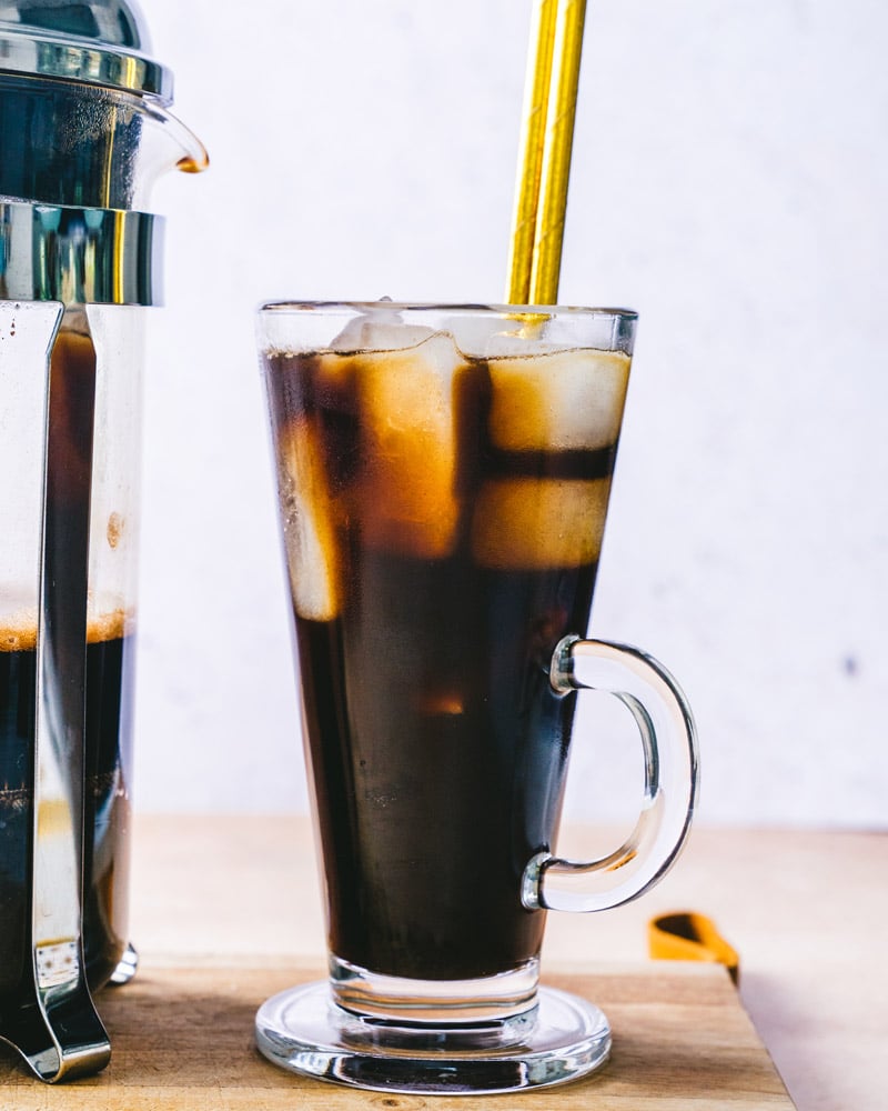 French press iced coffee