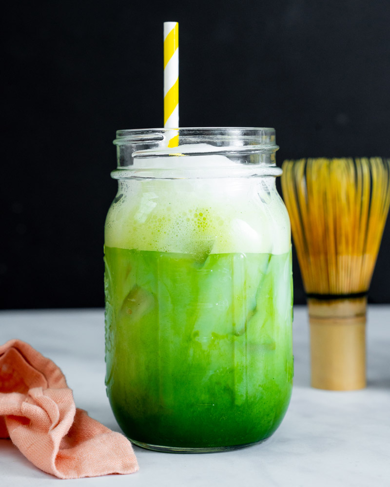 Iced matcha latte