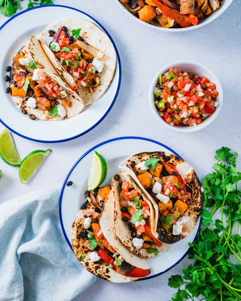 Sweet potato black bean tacos
