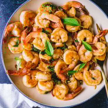 Thai basil shrimp