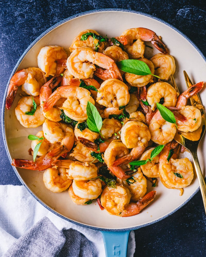 Thai basil shrimp