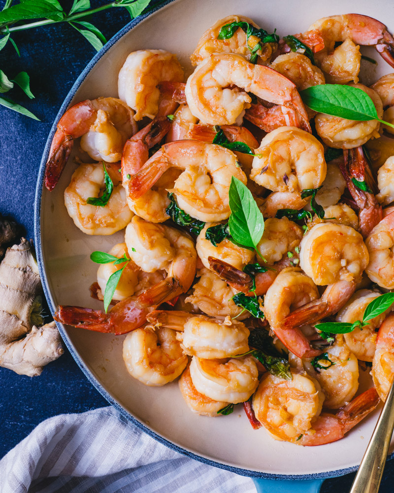 Thai basil shrimp