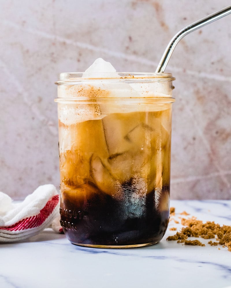 Iced brown sugar oat milk espresso