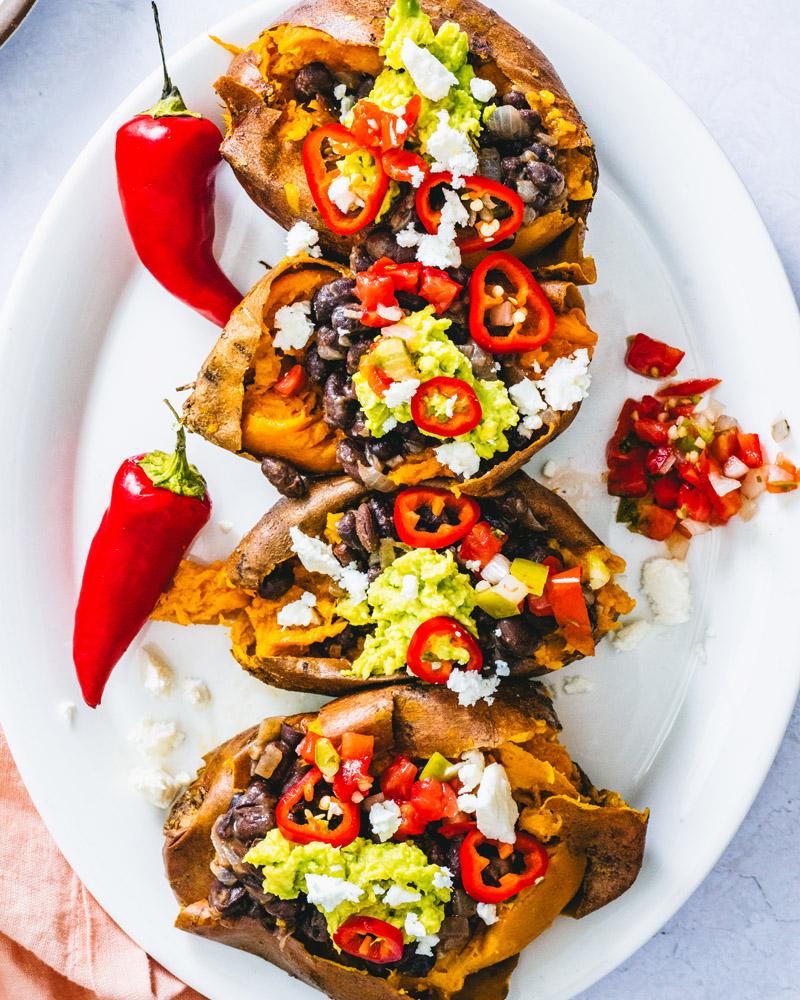 Stuffed sweet potatoes