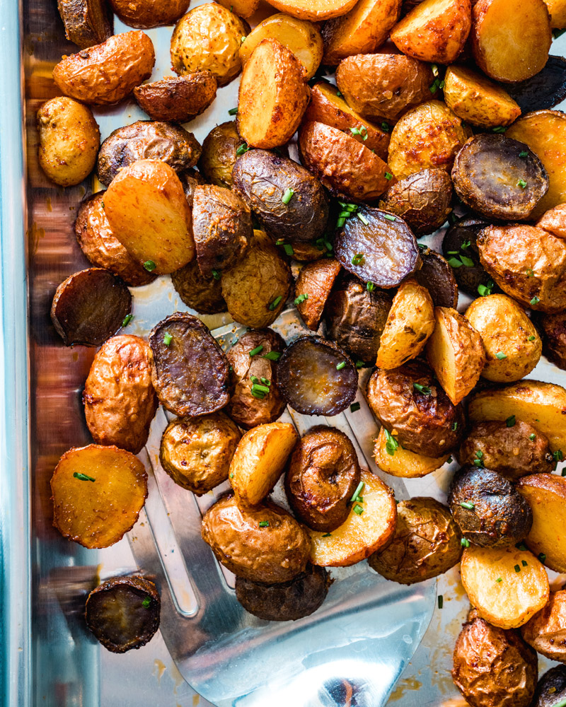 Roasted mini potatoes