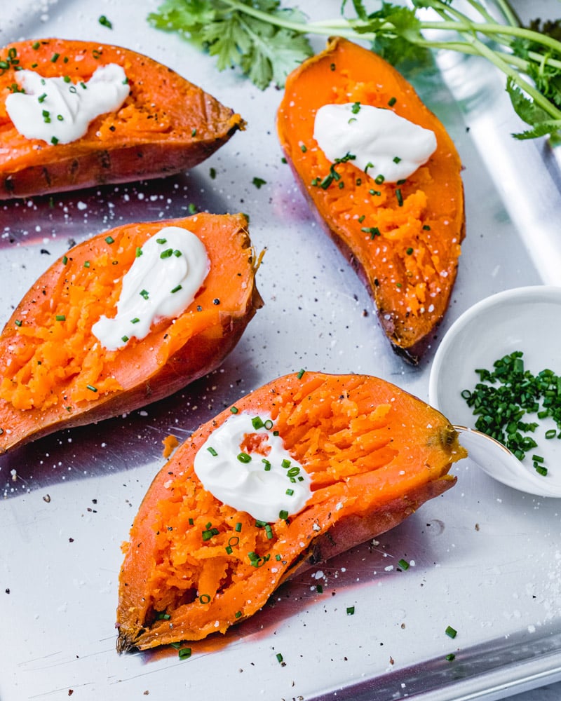 Steamed sweet potatoes